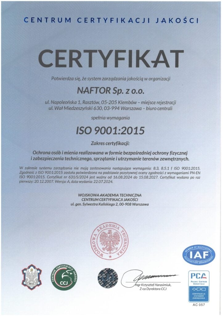 Innowacyjne systemy bezpieczeństwa, ochrona fizyczna, zabezpieczenia techniczne obiektów, szkolenia.
